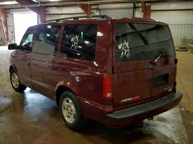 1GNEL19X34B104339 - 2004 CHEVROLET ASTRO MAROON photo 3