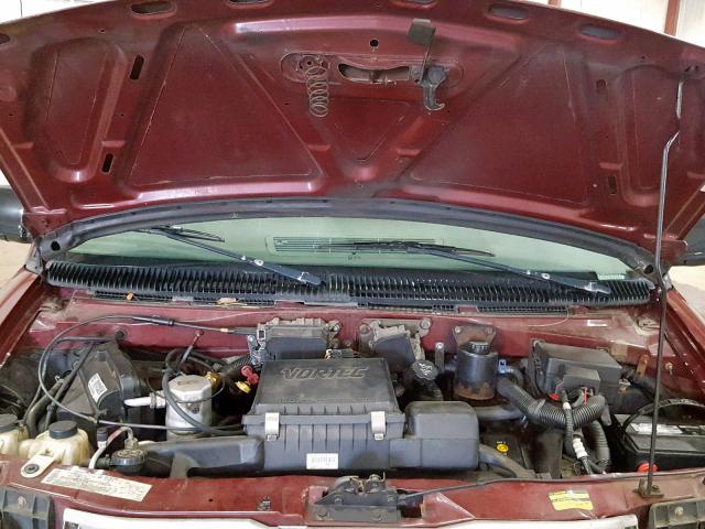 1GNEL19X34B104339 - 2004 CHEVROLET ASTRO MAROON photo 7