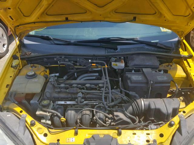 1FAFP31N27W159083 - 2007 FORD FOCUS ZX3 YELLOW photo 7