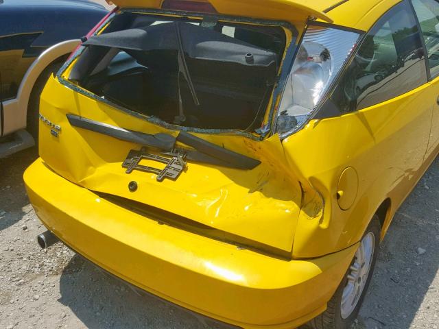 1FAFP31N27W159083 - 2007 FORD FOCUS ZX3 YELLOW photo 9