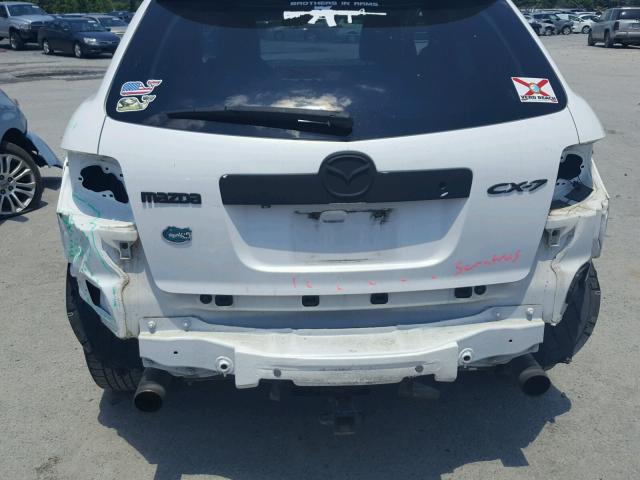 JM3ER293X80182734 - 2008 MAZDA CX-7 WHITE photo 9