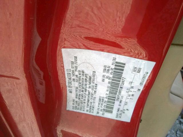 1FAFP34N95W126977 - 2005 FORD FOCUS ZX4 RED photo 10