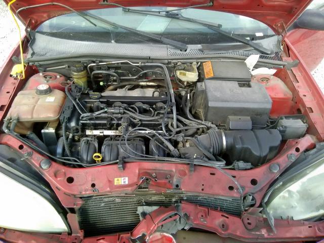 1FAFP34N95W126977 - 2005 FORD FOCUS ZX4 RED photo 7