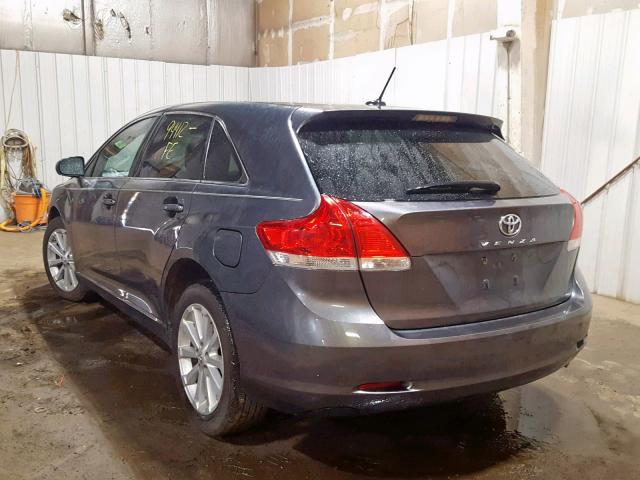 4T3ZA3BB0AU022811 - 2010 TOYOTA VENZA GRAY photo 3