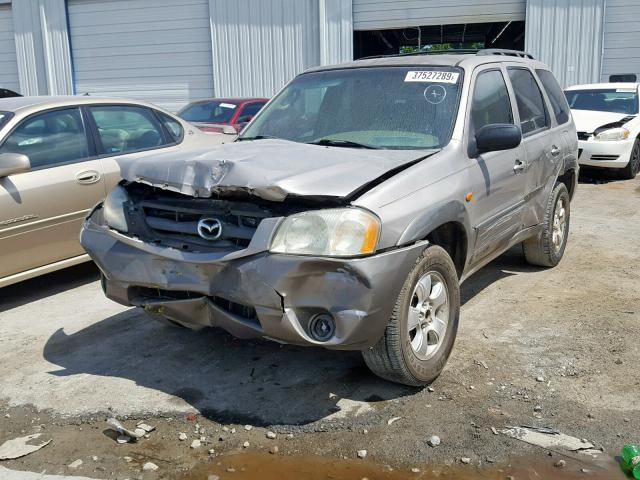 4F2CU09102KM17039 - 2002 MAZDA TRIBUTE LX GRAY photo 2