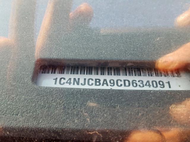 1C4NJCBA9CD634091 - 2012 JEEP COMPASS SP წითელი ფოტო 10