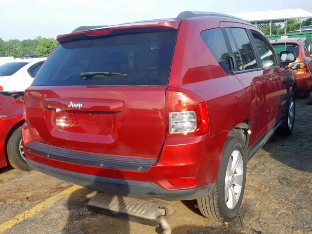 1C4NJCBA9CD634091 - 2012 JEEP COMPASS SP წითელი ფოტო 4
