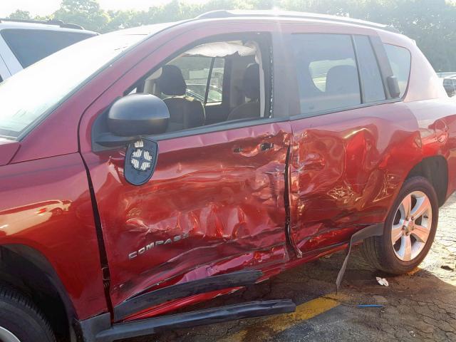 1C4NJCBA9CD634091 - 2012 JEEP COMPASS SP წითელი ფოტო 9