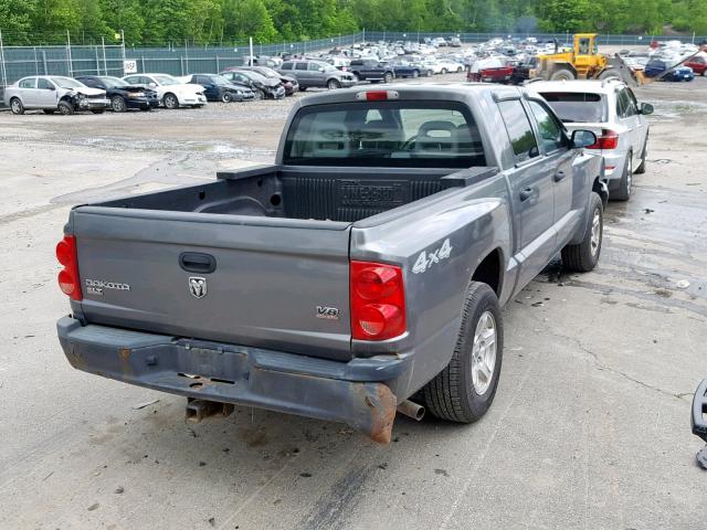 1D7HW48N06S690599 - 2006 DODGE DAKOTA QUA GRAY photo 4