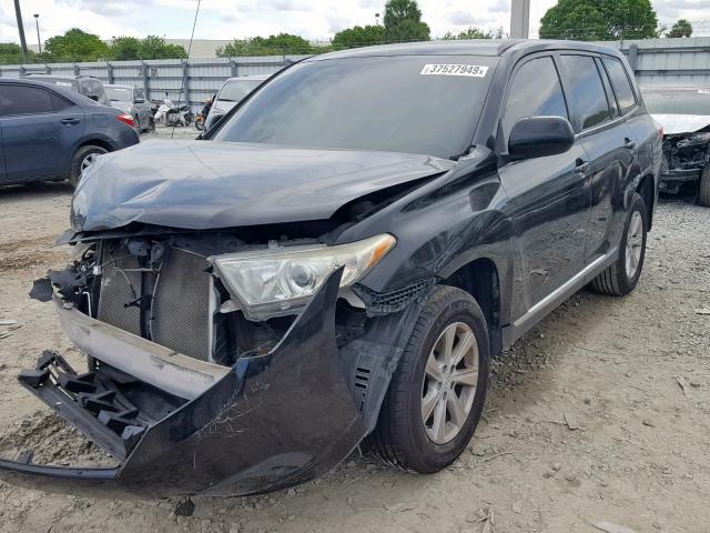 5TDZK3EHXBS039499 - 2011 TOYOTA HIGHLANDER BLACK photo 2