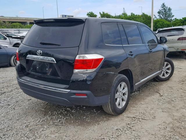 5TDZK3EHXBS039499 - 2011 TOYOTA HIGHLANDER BLACK photo 4