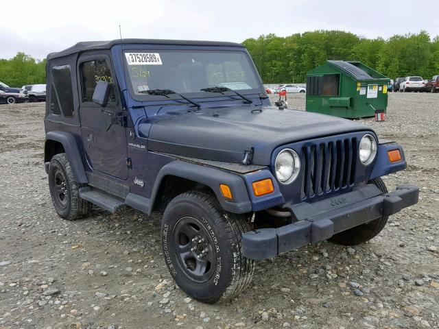 1J4FA29P81P324240 - 2001 JEEP WRANGLER / BLUE photo 1