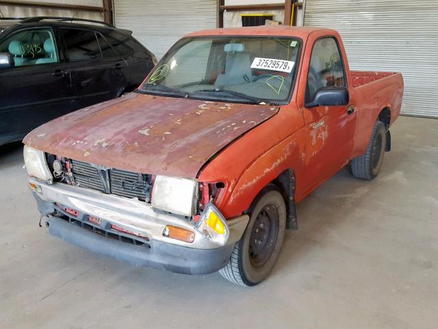 4TANL42N4VZ262177 - 1997 TOYOTA TACOMA RED photo 2