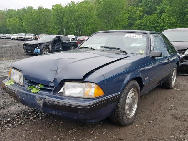 1FABP41E5HF163392 - 1987 FORD MUSTANG LX BLUE photo 2