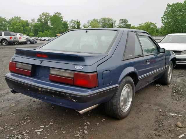 1FABP41E5HF163392 - 1987 FORD MUSTANG LX BLUE photo 4