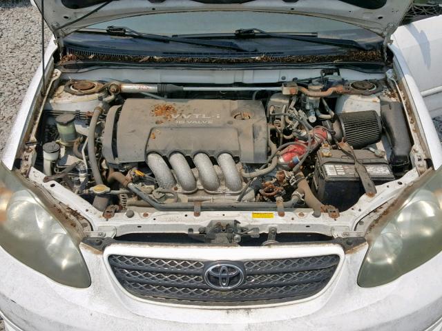 2T1BY32E96C550954 - 2006 TOYOTA COROLLA XR WHITE photo 7