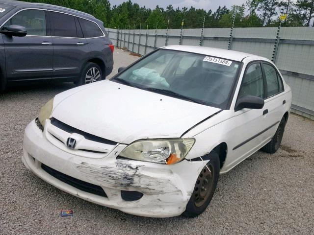 2HGES16334H533437 - 2004 HONDA CIVIC DX V WHITE photo 2