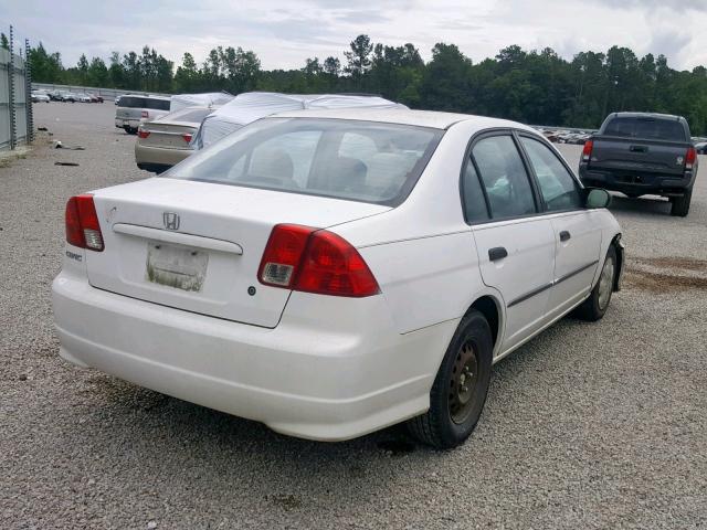 2HGES16334H533437 - 2004 HONDA CIVIC DX V WHITE photo 4