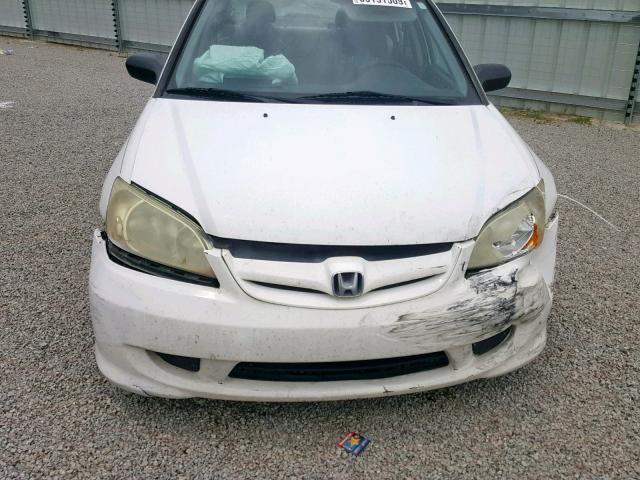 2HGES16334H533437 - 2004 HONDA CIVIC DX V WHITE photo 9