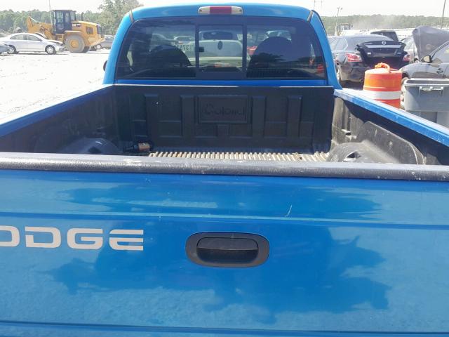 1B7FL26X0XS319544 - 1999 DODGE DAKOTA BLUE photo 6