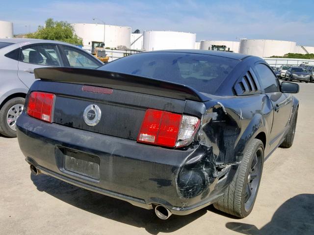 1ZVHT82H275350784 - 2007 FORD MUSTANG GT BLACK photo 4