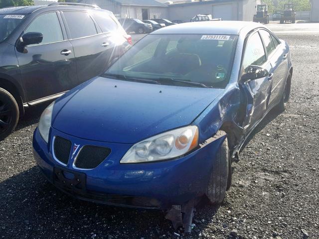 1G2ZF58B874148056 - 2007 PONTIAC G6 VALUE L BLUE photo 2