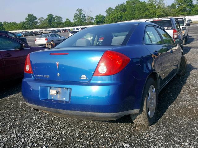 1G2ZF58B874148056 - 2007 PONTIAC G6 VALUE L BLUE photo 4