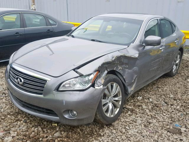 JN1BY1AR0CM395981 - 2012 INFINITI M37 X GRAY photo 2