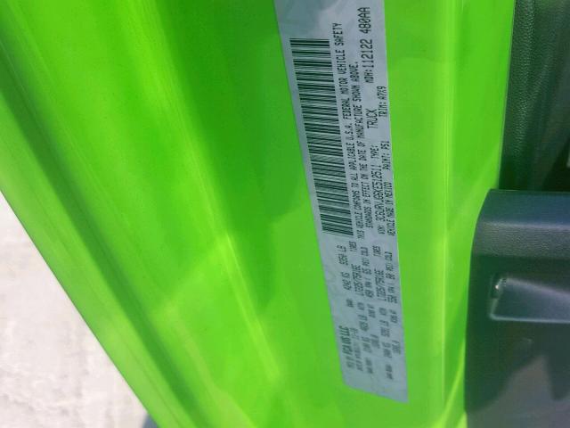3C6URVJG6KE512511 - 2019 RAM PROMASTER 绿色 照片 10