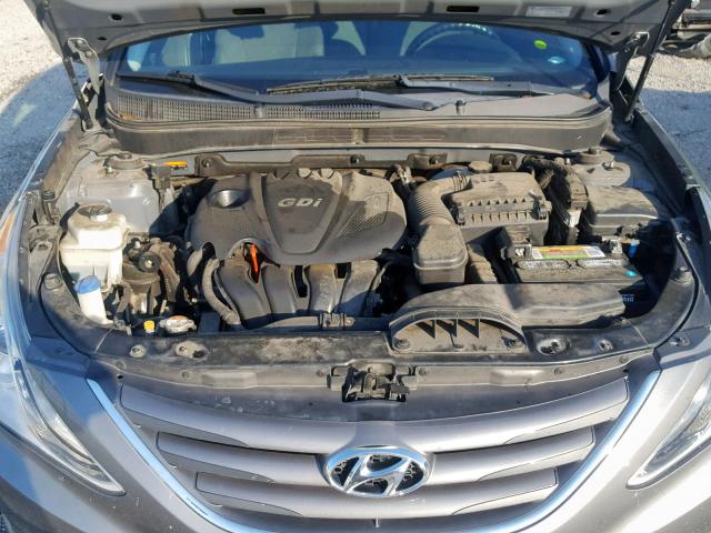 5NPEB4AC4EH911491 - 2014 HYUNDAI SONATA GLS GRAY photo 7