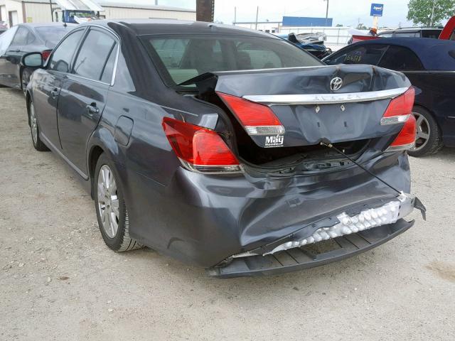 4T1BK3DBXBU386076 - 2011 TOYOTA AVALON BAS GRAY photo 3