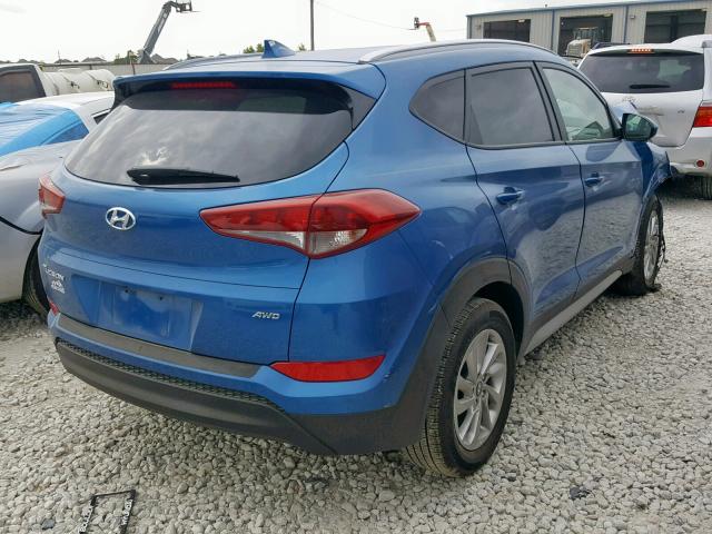 KM8J3CA46JU784401 - 2018 HYUNDAI TUCSON SEL BLUE photo 4