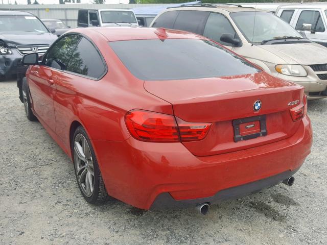 WBA3R1C50FK193776 - 2015 BMW 435 I RED photo 3
