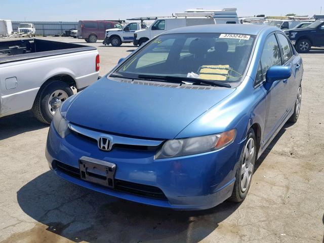 JHMFA16507S002683 - 2007 HONDA CIVIC LX BLUE photo 2