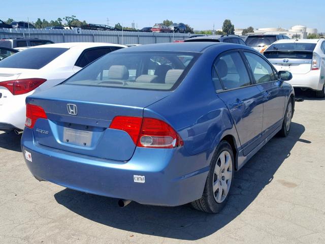 JHMFA16507S002683 - 2007 HONDA CIVIC LX BLUE photo 4