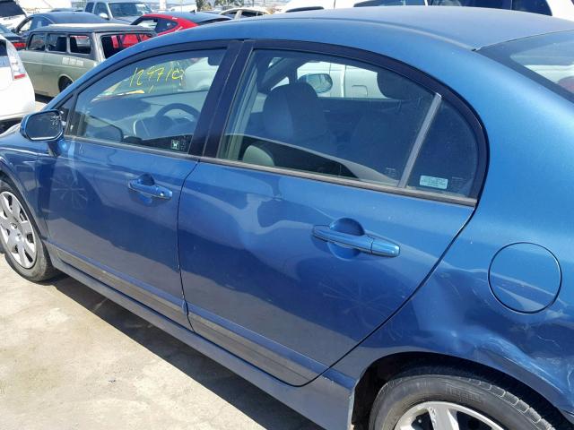 JHMFA16507S002683 - 2007 HONDA CIVIC LX BLUE photo 9