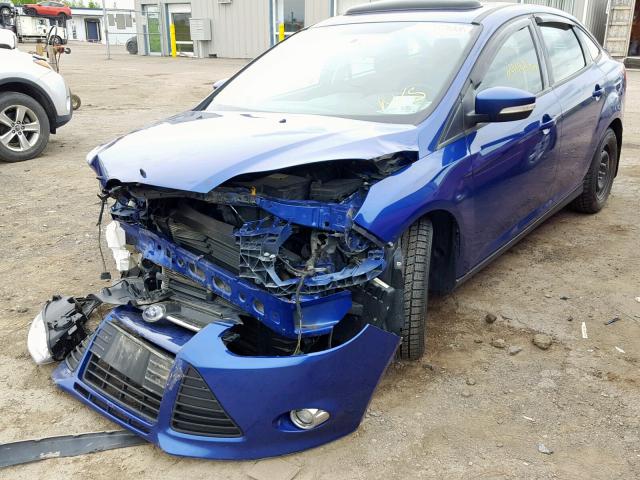 1FADP3F21EL303954 - 2014 FORD FOCUS SE BLUE photo 2