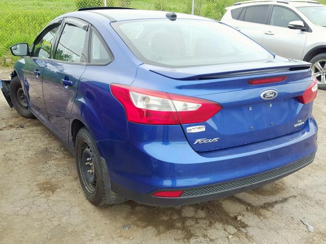 1FADP3F21EL303954 - 2014 FORD FOCUS SE BLUE photo 3