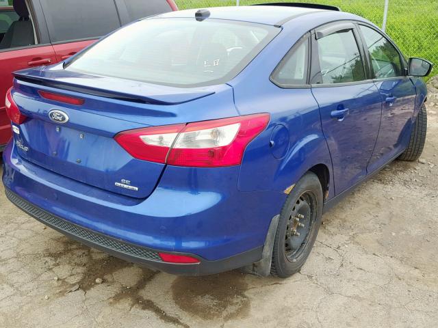 1FADP3F21EL303954 - 2014 FORD FOCUS SE BLUE photo 4