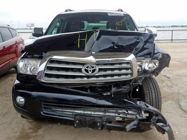 5TDJY5G15ES109177 - 2014 TOYOTA SEQUOIA LI BLACK photo 9