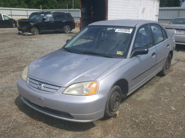 2HGES16281H540757 - 2001 HONDA CIVIC DX SILVER photo 2