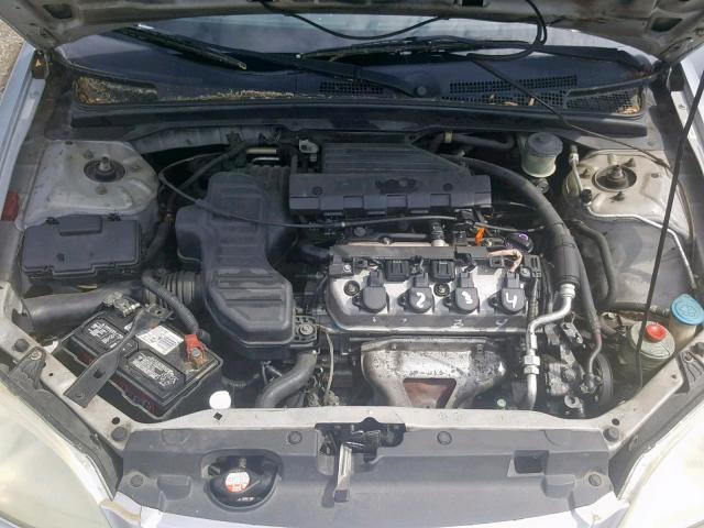 2HGES16281H540757 - 2001 HONDA CIVIC DX SILVER photo 7