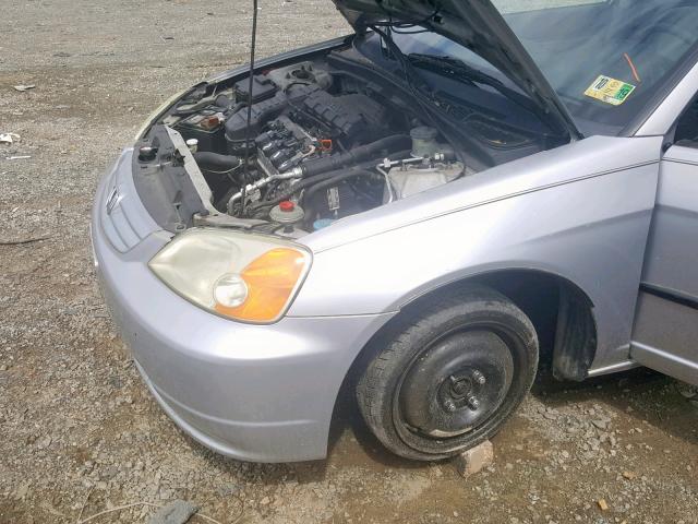 2HGES16281H540757 - 2001 HONDA CIVIC DX SILVER photo 9