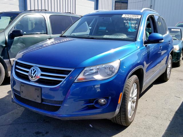 WVGBV75N29W523579 - 2009 VOLKSWAGEN TIGUAN SE BLUE photo 2