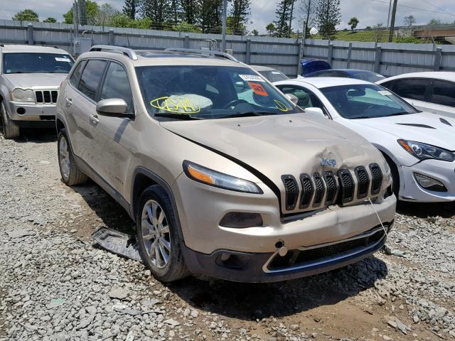 1C4PJLDS0EW283562 - 2014 JEEP CHEROKEE L GOLD photo 1