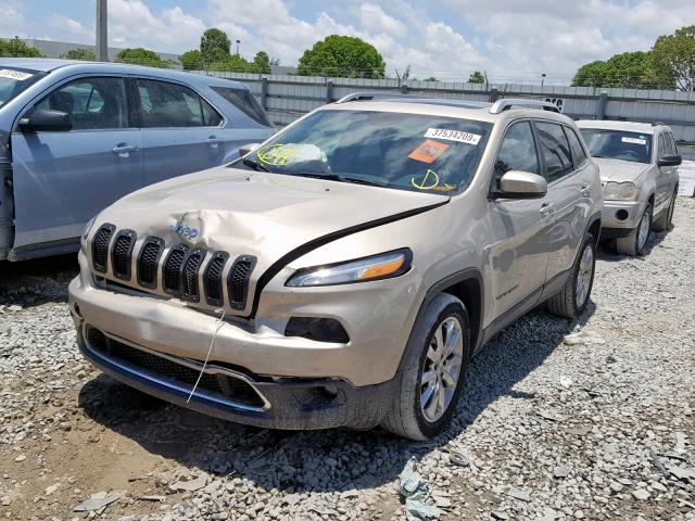 1C4PJLDS0EW283562 - 2014 JEEP CHEROKEE L GOLD photo 2