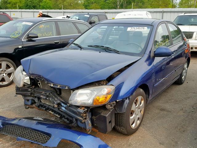 KNAFE222195636073 - 2009 KIA SPECTRA EX BLUE photo 2