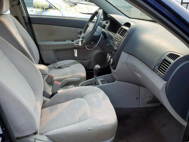 KNAFE222195636073 - 2009 KIA SPECTRA EX BLUE photo 5