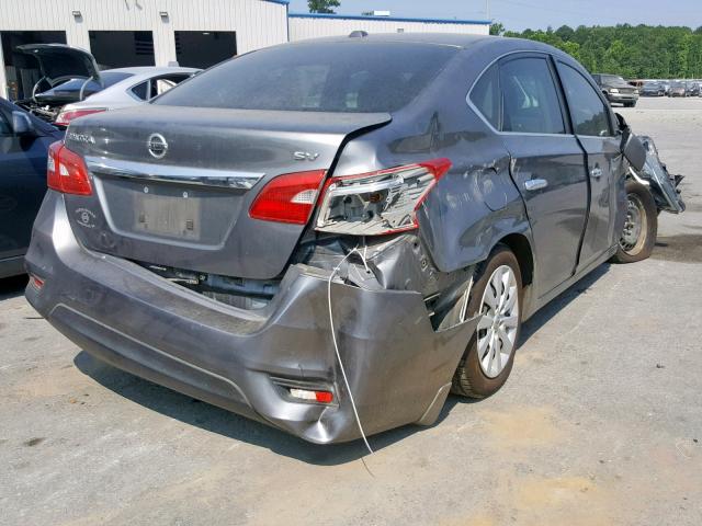 3N1AB7AP2GY278646 - 2016 NISSAN SENTRA S GRAY photo 4