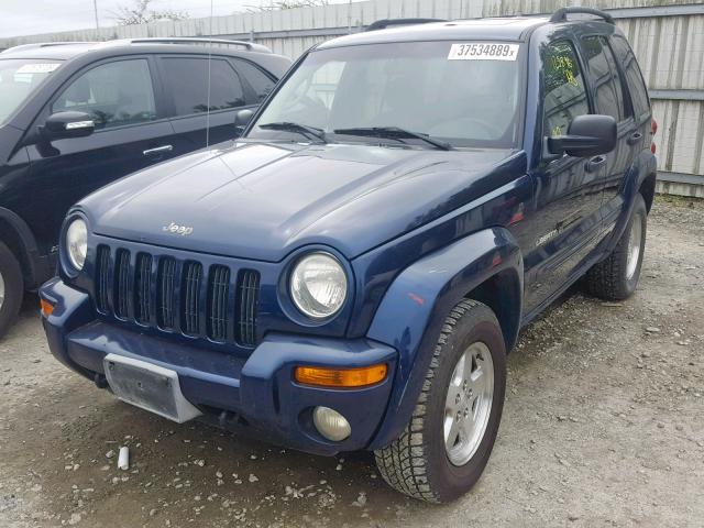 1J4GL58K82W328074 - 2002 JEEP LIBERTY LI BLUE photo 2